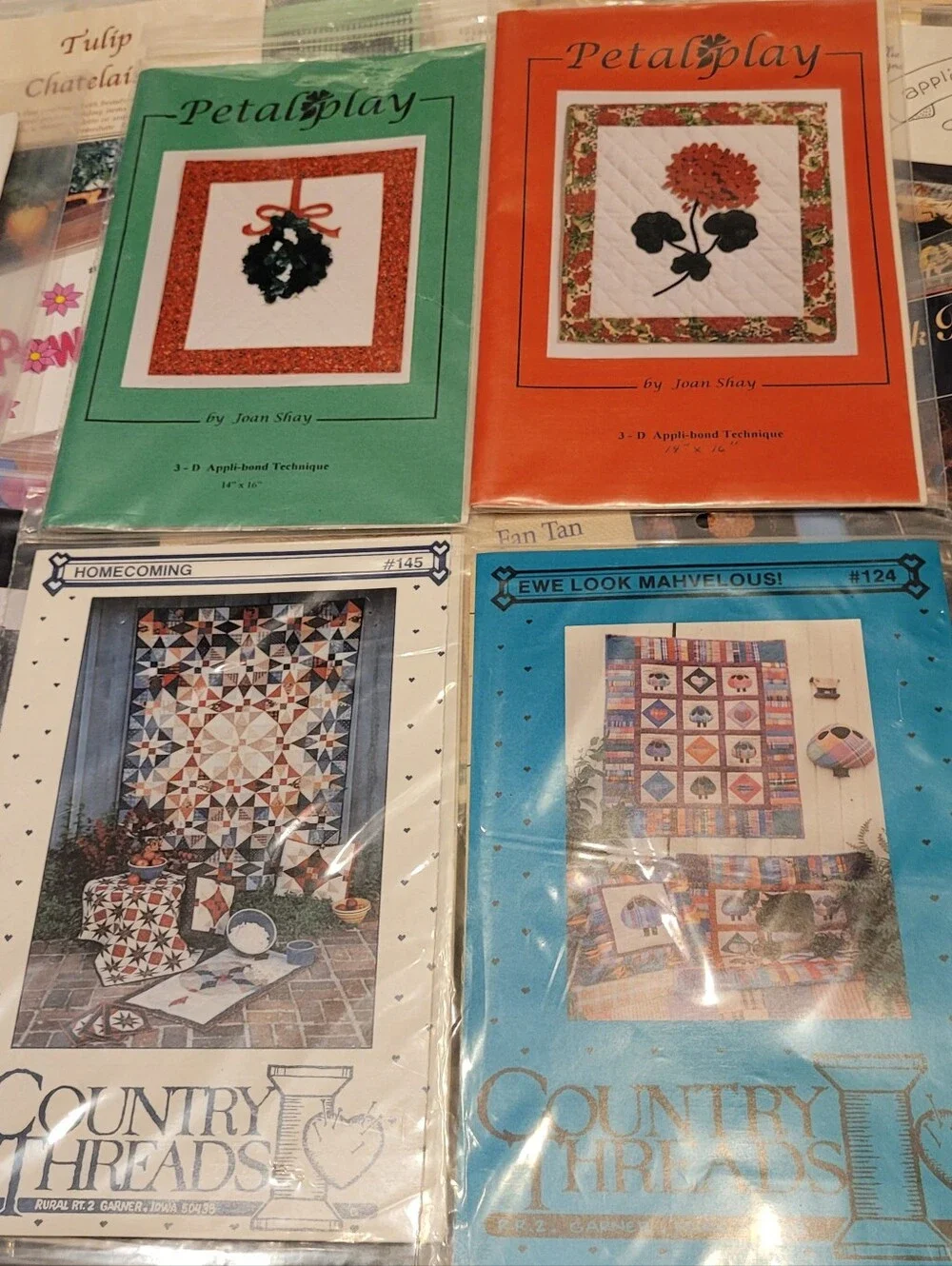 Lot of 55 Vtg Sewing & Craft Patterns w/Supplies - Victorian Quilts Needlepoint